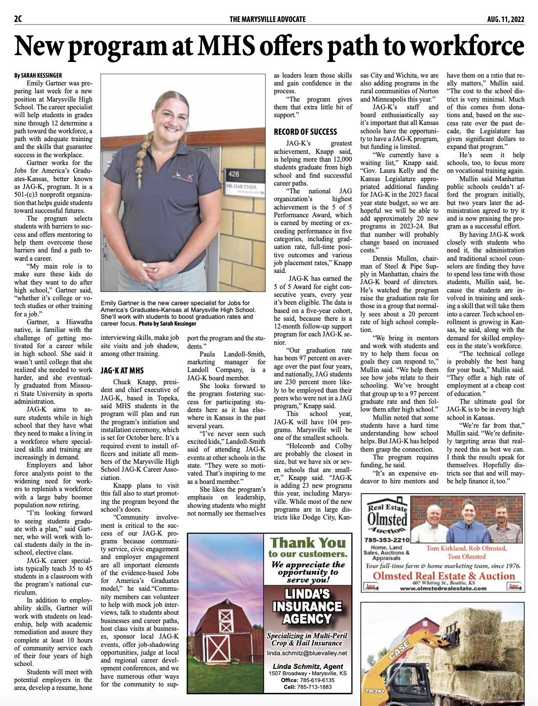 New Program at MHS Offers Path to Workforce Jobs for America's GraduatesKansas