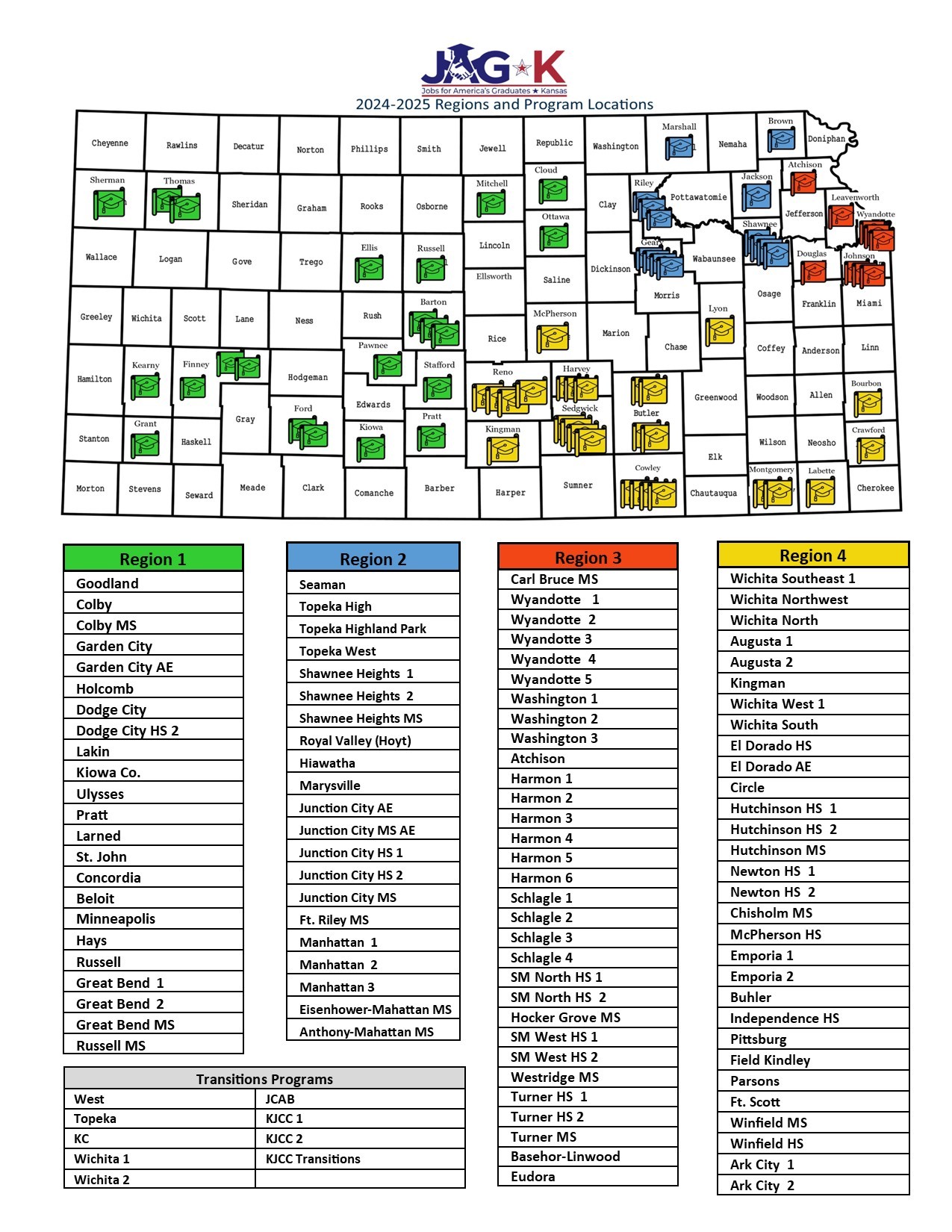 thumbnail_Annual Report JAG-K Program Location Map with Transitions List FY 24-25